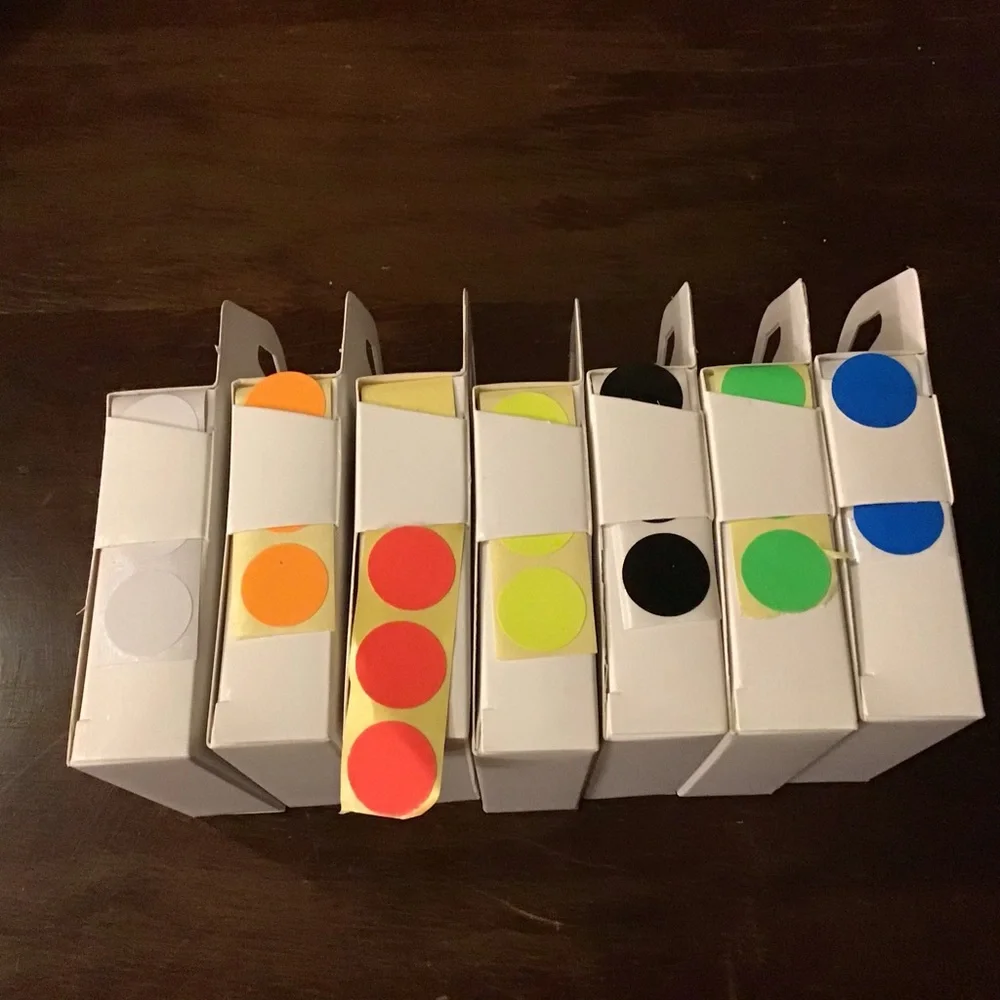 California Basics Multi-Color Dotted Stickers